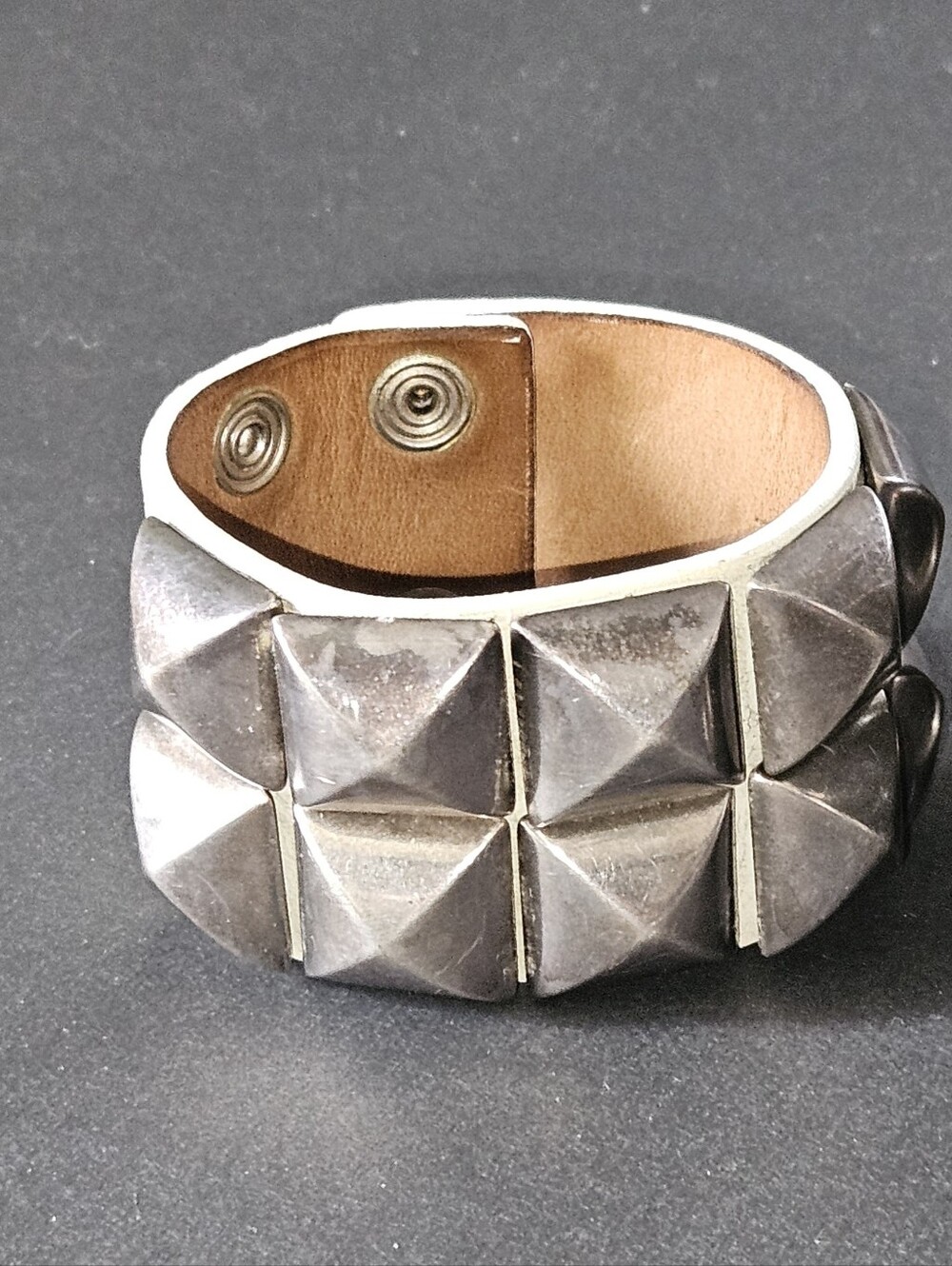 Streets Ahead White Studded Cuff Bracelet - Picture 2 of 8